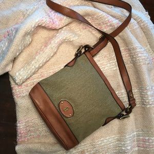 Leather/Tan Fossil Crossbody Bag/Purse (NEW!)